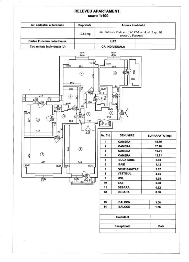 cadastru apartament
